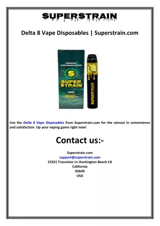 Delta 8 Vape Disposables  Superstrain.com