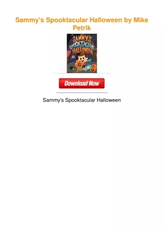 Sammy's Spooktacular Halloween by Mike Petrik
