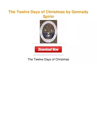 The Twelve Days of Christmas by Gennady Spirin