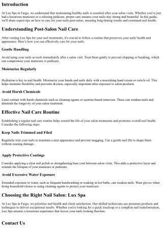 Nail Care Tips: Maintaining Healthy Nails After Salon Visits