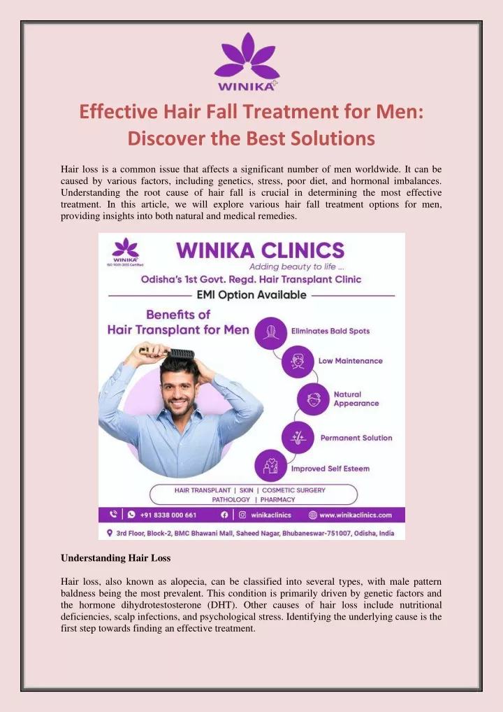 effective hair fall treatment for men discover