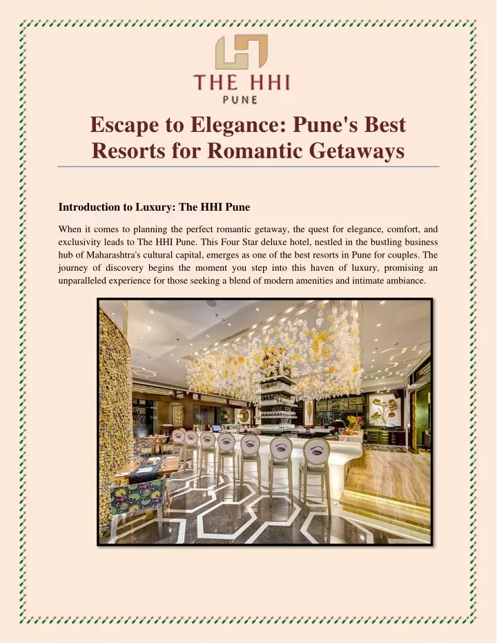 escape to elegance pune s best resorts