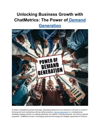 Unlocking Business Growth with ChatMetrics_ The Power of Demand Generation