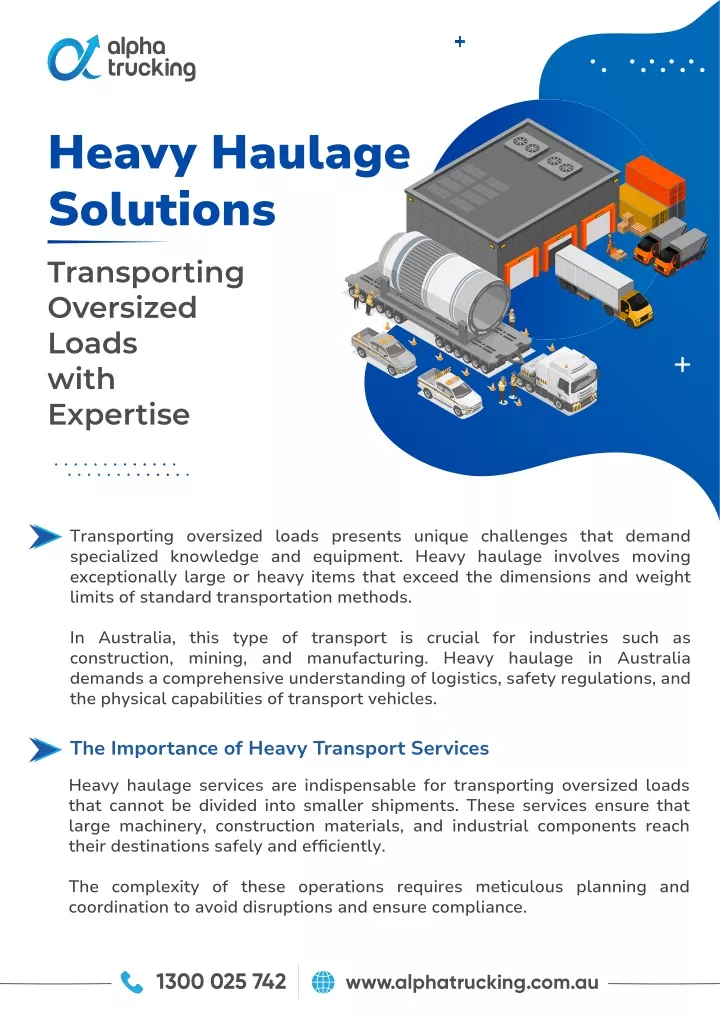 heavy haulage solutions transporting oversized