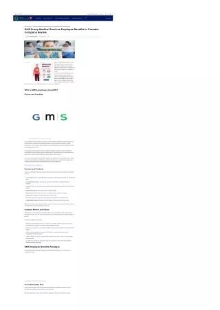 GMS Group Medical Services Employee Benefits in Canada: Company Review
