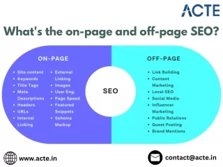 what s the on page and off page seo