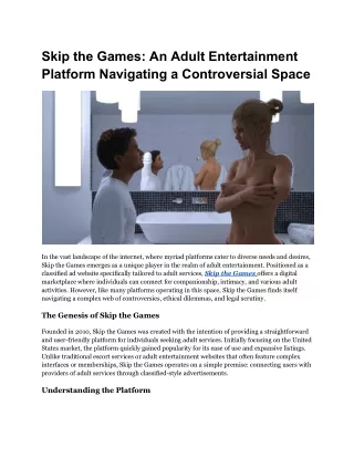 skip the games an adult entertainment platform