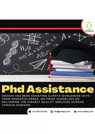 PhD Assistance | Guidance | PhD Thesis Writing Service in India