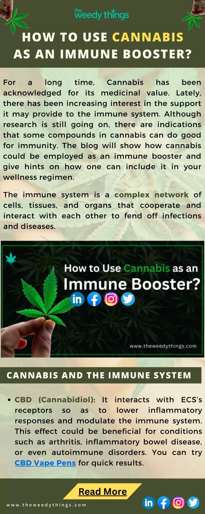 how to use cannabis as an immune booster