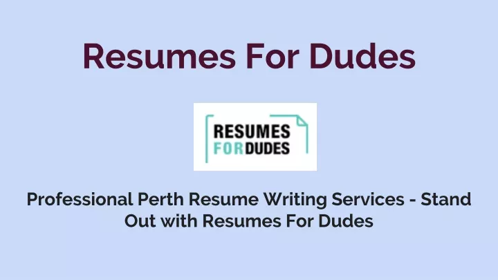 resumes for dudes