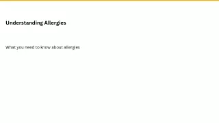 understanding allergies