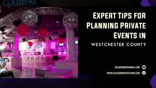 Expert Tips for Planning Private Events in Westchester County