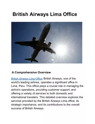 British Airways Lima Office