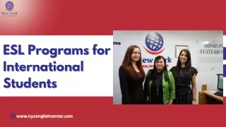 ESL Programs for International Students