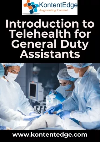 Introduction to Telehealth for General Duty Assistants