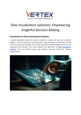 Data Visualisation Solutions