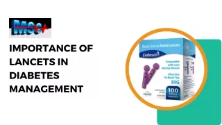 Importance of Lancets in Diabetes Management