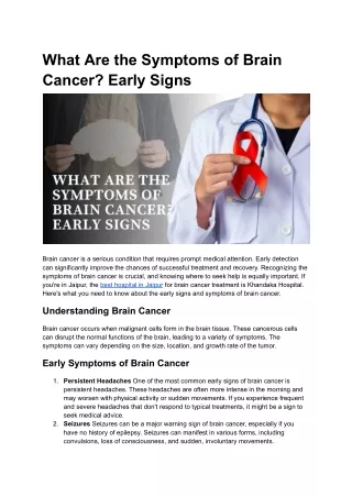 What Are the Symptoms of Brain Cancer_ Early Signs