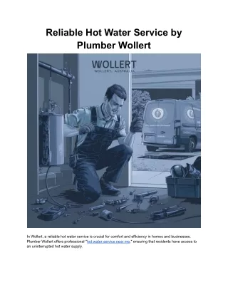 Reliable Hot Water Service by Plumber Wollert