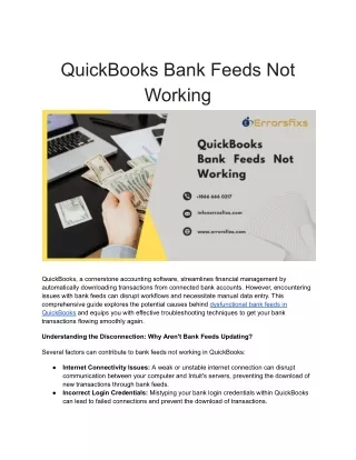 QuickBooks Bank Feeds Not Working