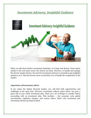 Investment Advisory: Insightful Guidance