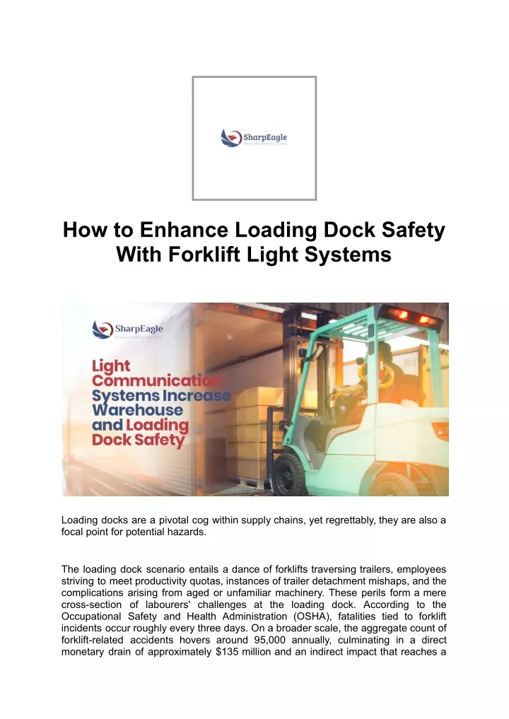 how to enhance loading dock safety with forklift