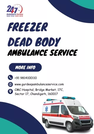 Freezer Dead Body Ambulance in Chandigarh