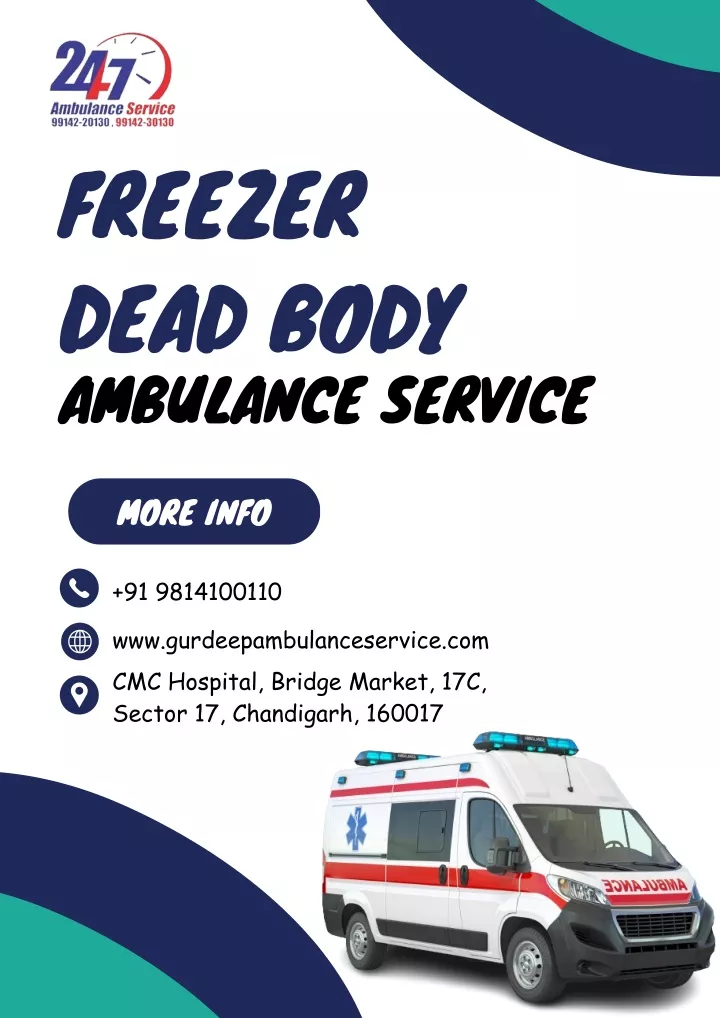 freezer dead body ambulance service