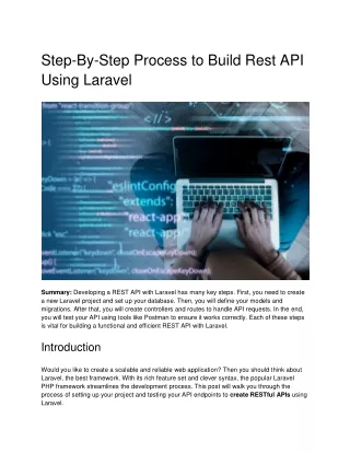 How to Create REST API Using Laravel