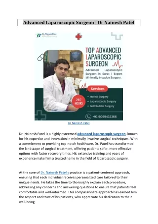 Advanced Laparoscopic Surgeon