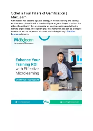 schell s four pillars of gamification maxlearn