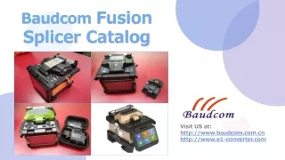 baudcom fusion splicer catalog