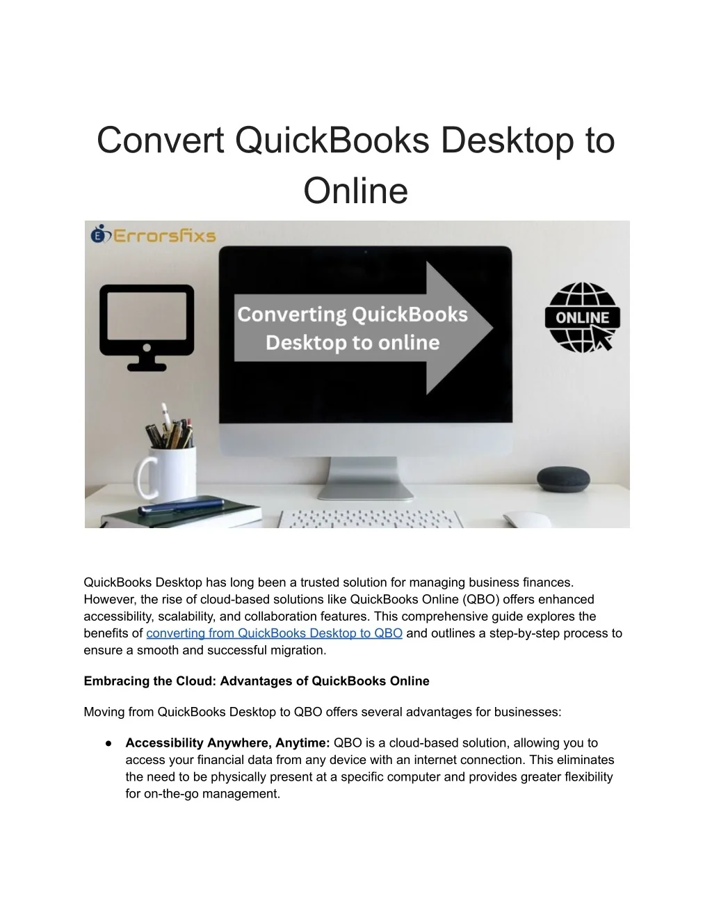 PPT - Convert QuickBooks Desktop to Online PowerPoint Presentation ...