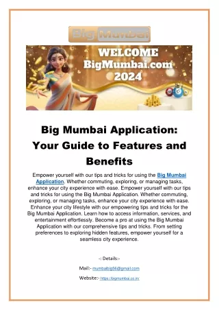 Getting Started with Big Mumbai: App Essentials