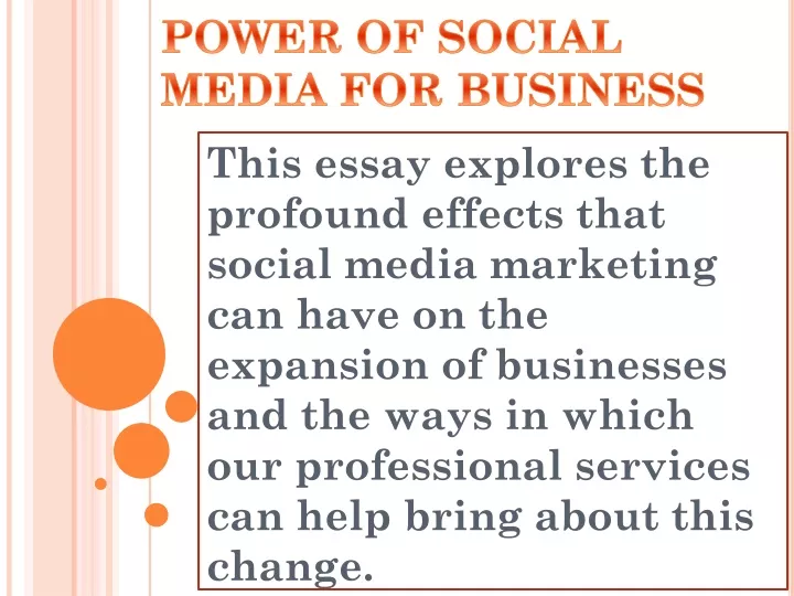 power of social media for business