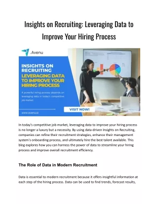 insights on recruiting leveraging data to improve
