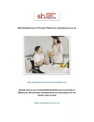 ndis disability service provider melbourne