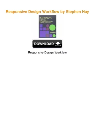 Responsive Design Workflow by Stephen Hay