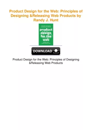 Product Design for the Web: Principles of Designing & Releasing Web