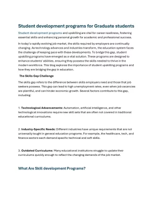 Student development: Machine learning & Digital marketing program