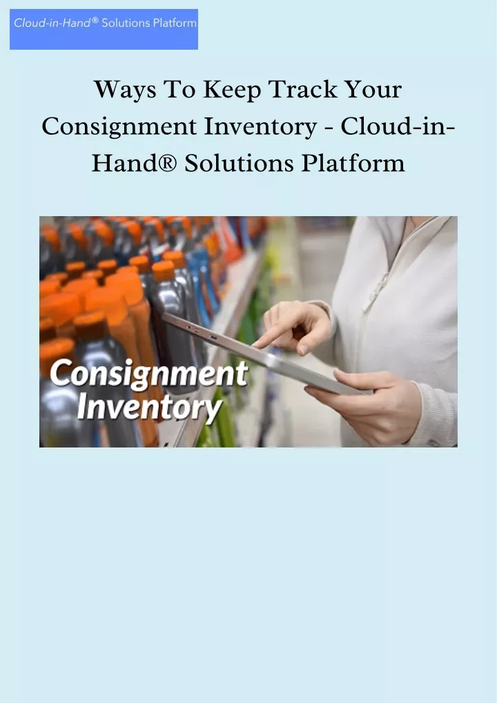 ways to keep track your consignment inventory