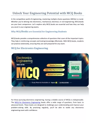 Unlock Your Engineering Potential with MCQ Books