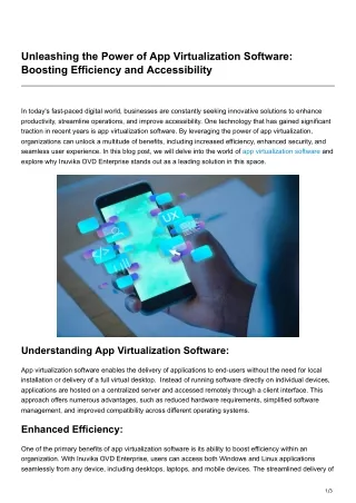 Unleashing the Power of App Virtualization Software Boosting Efficiency and Accessibility