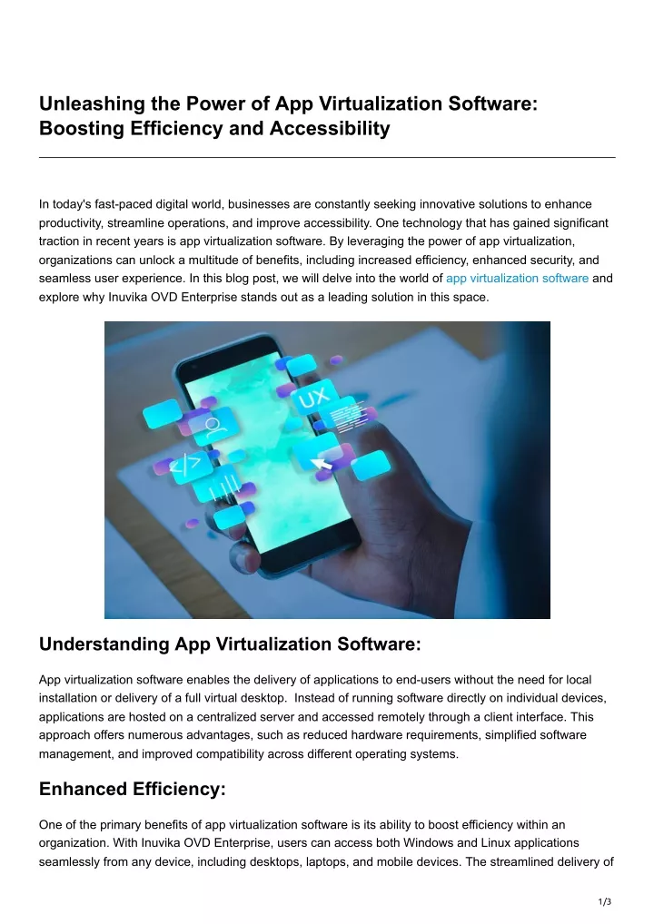 unleashing the power of app virtualization