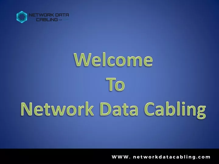 welcome to network data cabling