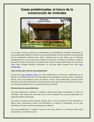 casas prefabricadas