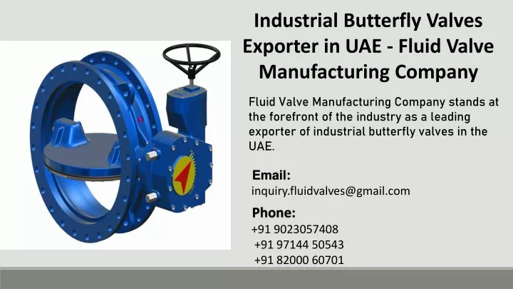 industrial butterfly valves exporter in uae fluid