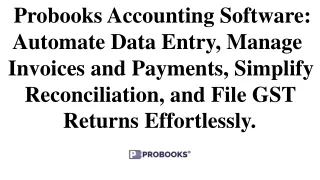 probooks accounting software automate data entry