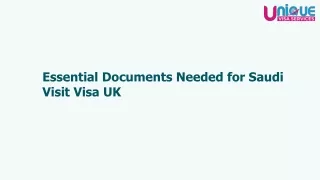 Essential Documents Needed for Saudi Visit Visa UK