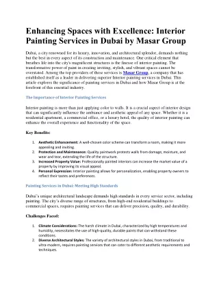 Interior painting services in Dubai